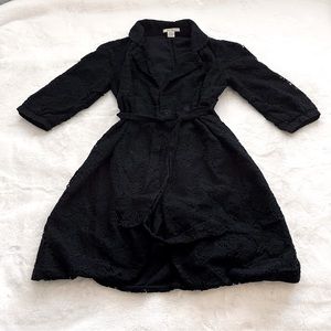 Sans Souci Black Floral Lace Coat